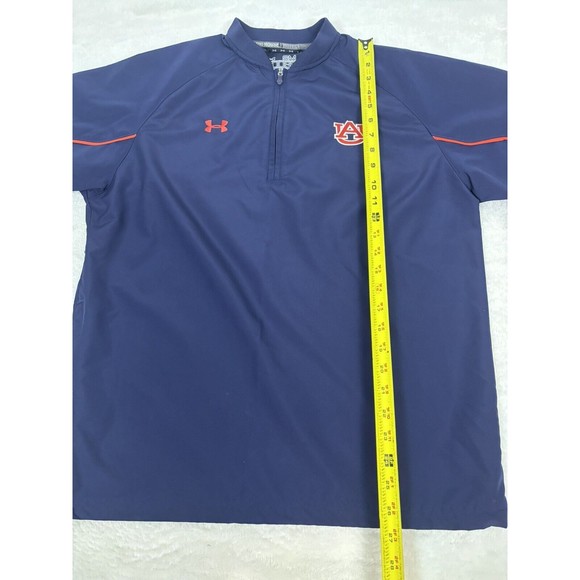 AUBURN TIGERS Under Armour War Eagle Pullover 1/4 Zip Jacket Navy Mens Small - Picture 5 of 7